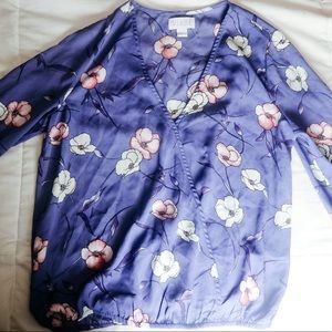 Blue Blouse with floral print